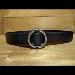 Club Monaco Black Leather Belt Size 32